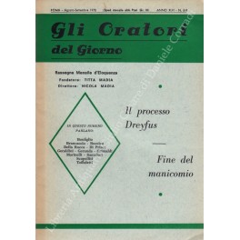 Gli oratori del giorno. Rassegna mensile d'eloquenza. Anno XLVI - …