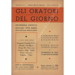 Gli oratori del giorno. Rassegna mensile d'eloquenza. Anno XXVIII - …