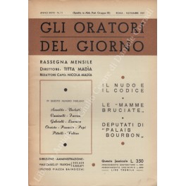 Gli oratori del giorno. Rassegna mensile d'eloquenza. Anno XXVIII - …