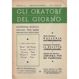 Gli oratori del giorno. Rassegna mensile d'eloquenza. Anno XXXII - …