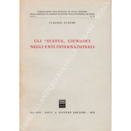 Gli status" giuridici negli enti internazionali"
