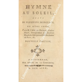 Hymne au soleil, suivi de plusieurs morceaux