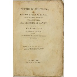 I piffari di montagna ossia cenno estemporaneo di un cittadino …