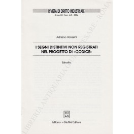 I segni distintivi non registrati nel progetto di codice"