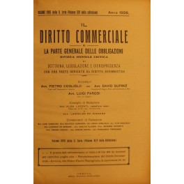 Il Diritto Commerciale e la parte generale delle obbligazioni. Diretta …