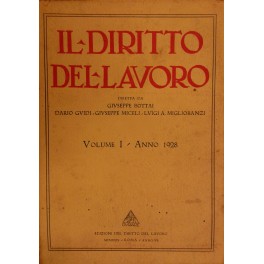 Il Diritto del lavoro. Volume II - 1928