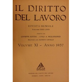 Il Diritto del lavoro. Volume XI - 1937