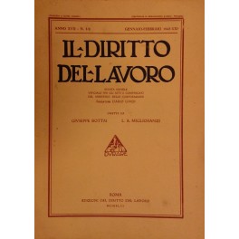 Il Diritto del lavoro. Volume XVII - 1943