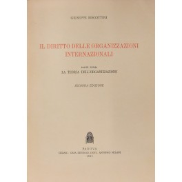 Il diritto delle organizzazioni internazionali. Parte prima - La teoria …