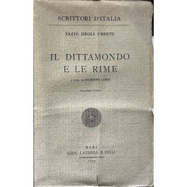 Il Dittamondo e le rime. A cura di Giuseppe Corsi. …