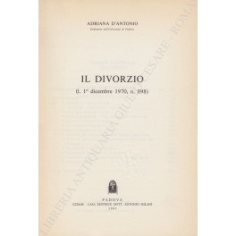 Il divorzio (L.1 dicembre 1970, n. 898)