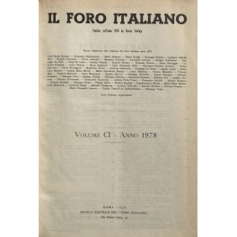 Il Foro Italiano. Fondato nell'anno 1876 da Enrico Scialoja. Anno …