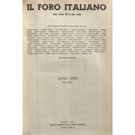 Il Foro Italiano. Fondato nell'anno 1876 da Enrico Scialoja. Anno …