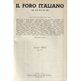 Il Foro Italiano. Fondato nell'anno 1876 da Enrico Scialoja. Anno …