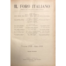 Il Foro Italiano. Fondato nell'anno 1876 da Enrico Scialoja. Anno …