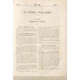 Il Foro Italiano. Fondato nell'anno 1876 da Enrico Scialoja. Anno …