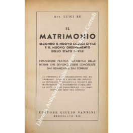 Il Matrimonio secondo il nuovo codice civile e il nuovo …