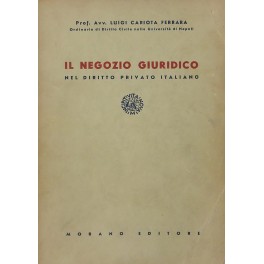 Il negozio giuridico nel diritto privato italiano