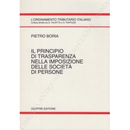 Il principio di trasparenza nella imposizione delle società di persone