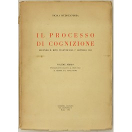 Il processo di cognizione secondo il rito vigente dal 1° …