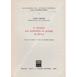 Il recesso dal rapporto di lavoro in prova. (Studi sul …