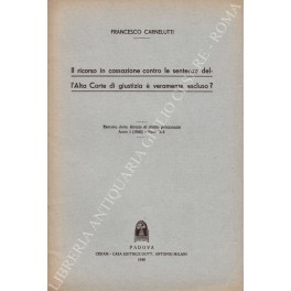Il ricorso in cassazione contro le sentenze dell'Alta Corte di …