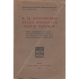 Il XL anniversario della Enciclica Rerum Novarum. Scritti commemorativi pubblicati …