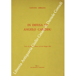 In difesa di Angelo Cabiddu. Corte di Assise di Roma …