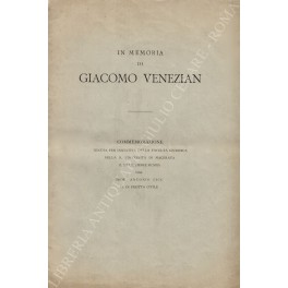 In memoria di Giacomo Venezian. Commemorazione tenuta per iniziativa della …