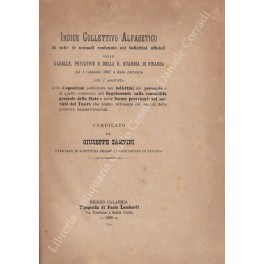 Indice Collettivo Alfabetico di tutte le normali contenute nei bollettini …