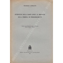 Intervento della parte civile al dibattito sulla formula di proscioglimento