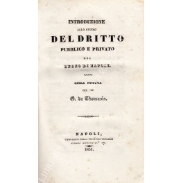 Introduzione allo studio del dritto pubblico e privato del Regno …