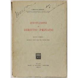 Istituzioni di diritto privato. Secondo i nuovi libri del Codice …