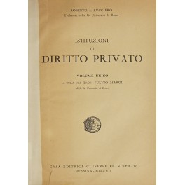 Istituzioni di diritto privato. Volume unico a cura del Prof. …