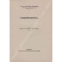 Iurisprudentia". Estratto dal Novissimo Digesto Italiano"