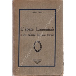 L'abate Lamennais e gli italiani del suo tempo