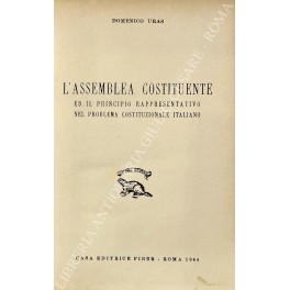 L'assemblea costituente ed il principio rappresentativo nel problema costituzionale italiano