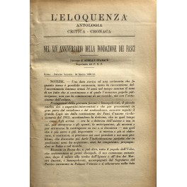 L'eloquenza. Antologia, critica, cronaca. Anno XXIII - 1933