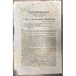 L'Imp. R. Delegazione Provinciale. Regno Lombardo-Veneto. Provincia di Padova. Richiesta …