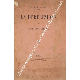 La derelizione in diritto romano