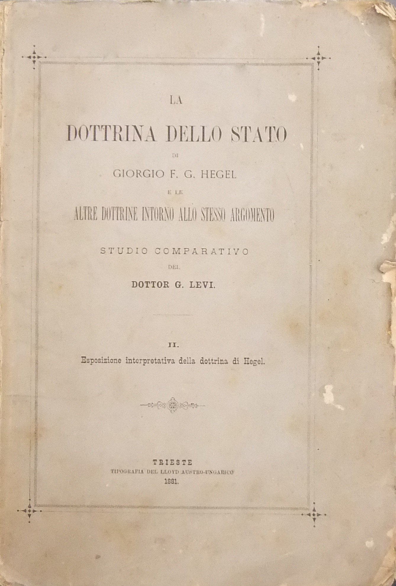 La dottrina dello Stato di Giorgio F. G. Hegel e …