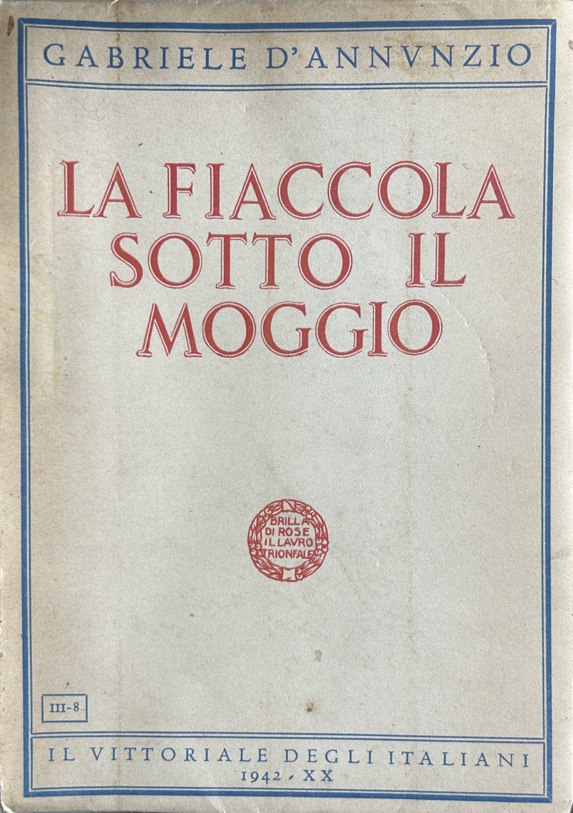 La fiaccola sotto il moggio