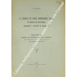 La litigiosità nei diversi compartimenti italiani in materia di successioni, …