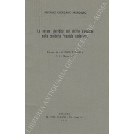 La natura giuridica del diritto d'opzione nella cosidetta cautela sociniana"