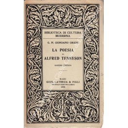La poesia di Alfred Tennyson. Saggio critico