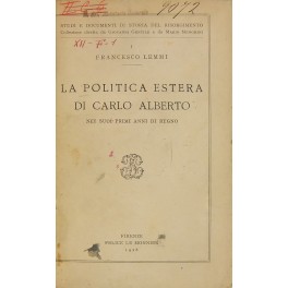 La politica estera di Carlo Alberto nei suoi primi anni …