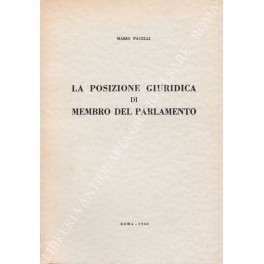 La posizione giuridica di membro del parlamento