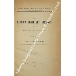 La ratifica degli atti giuridici nel diritto privato romano