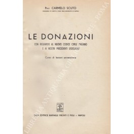 Le donazioni con riguardo al nuovo codice civile italiano e …