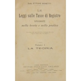 Le leggi sulle tasse di registro studiate nella teoria e …